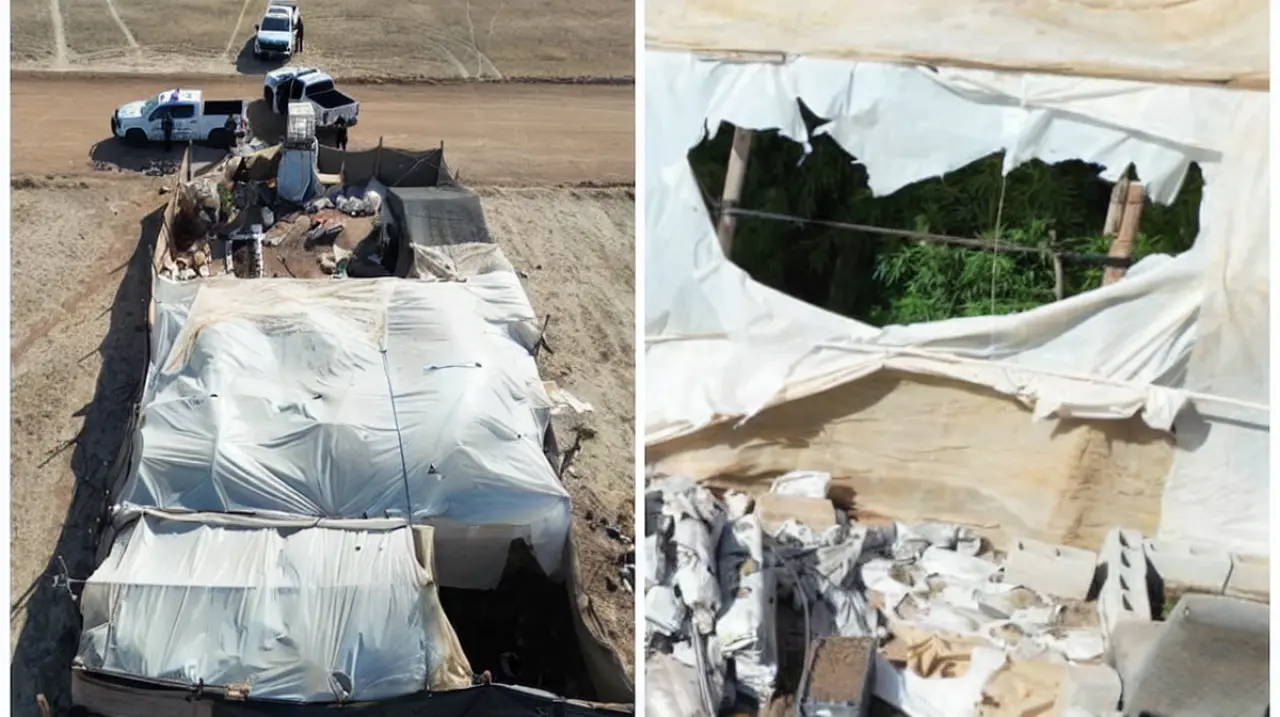 Autoridades desmantelan plantío clandestino de marihuana en propiedad de 250 m² en San Quintín