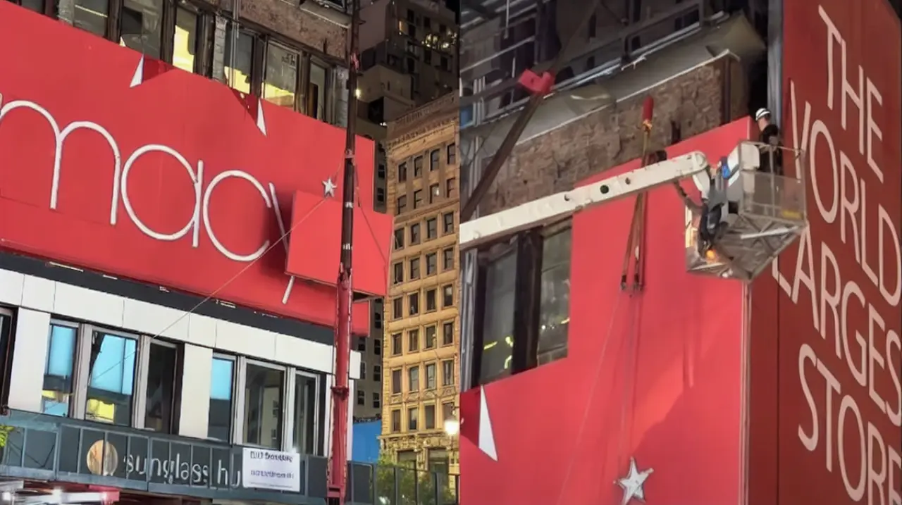 Nueva York retira el emblemático cartel de Macy’s en Herald Square tras más de 60 años: así se despide un símbolo urbano