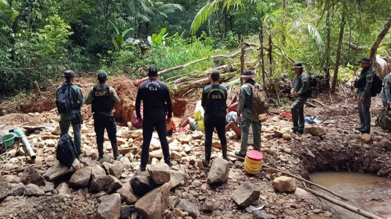 Capturan a seis personas por desviar quebrada para minería ilegal en Panamá