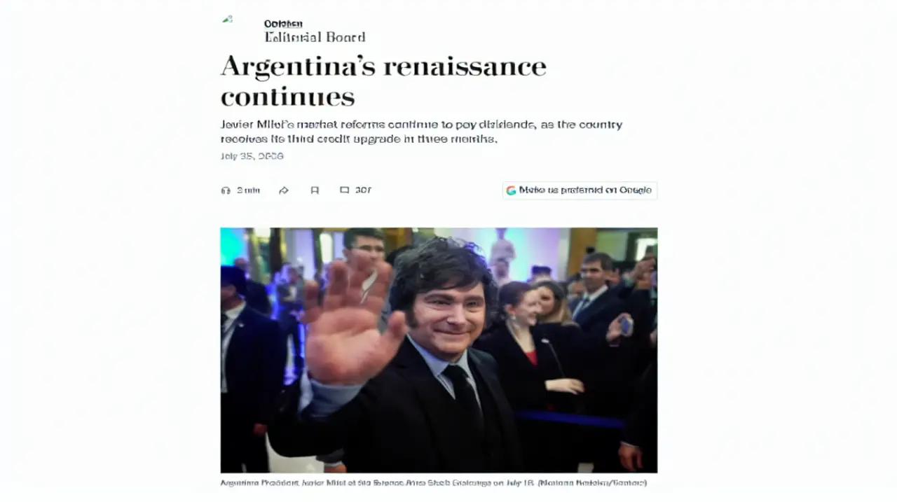 The Washington Post dedicó un editorial a los resultados del gobierno de Milei