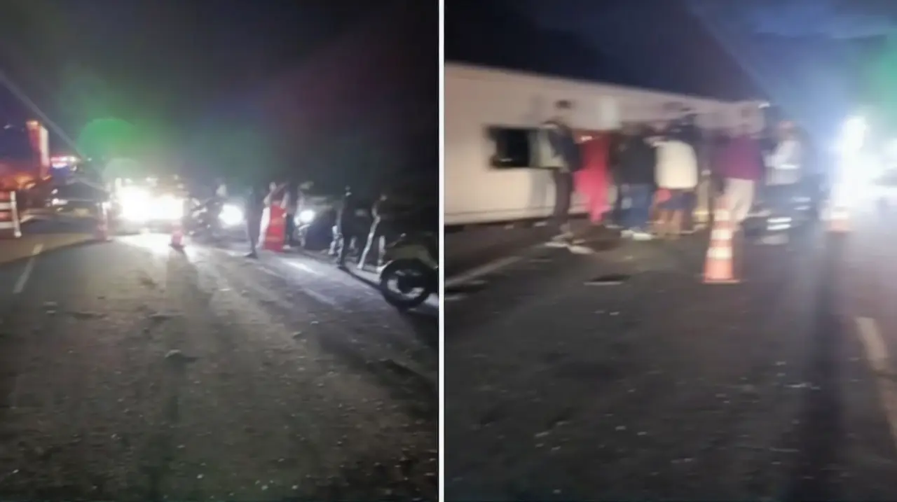 Fuerte accidente en la vía Tunja-Bogotá: un bus intermunicipal se volcó y dejó alrededor de 20 heridos
