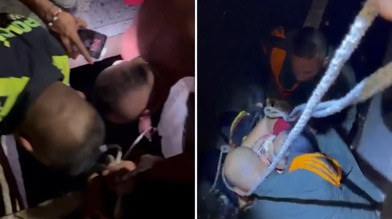 Una mujer con discapacidad visual cayó en una alcantarilla sin tapa en Cali: autoridades lograron rescatarla