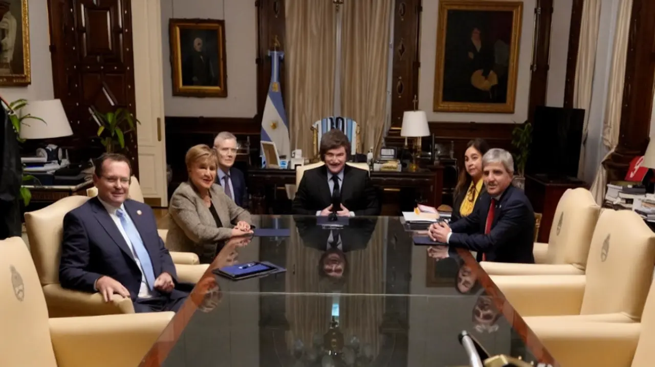 El presidente Javier Milei recibió a la titular del FMI en Casa Rosada