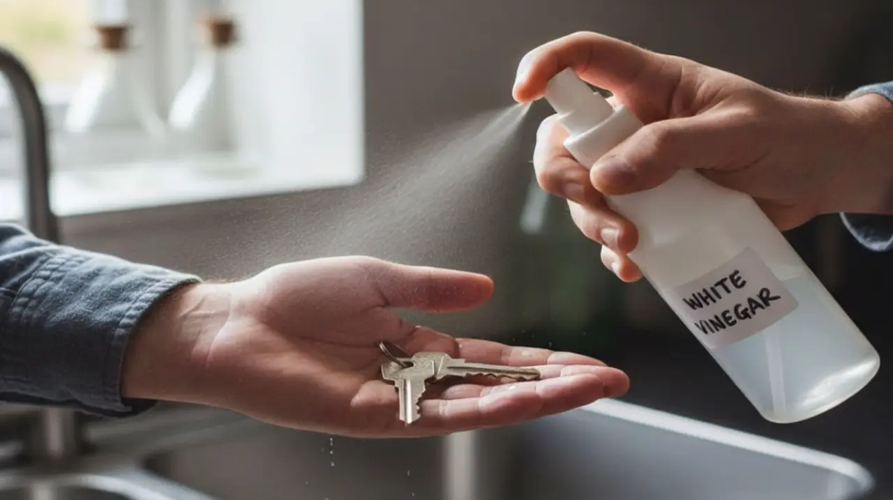 Por qué conviene limpiar las llaves de casa con vinagre blanco