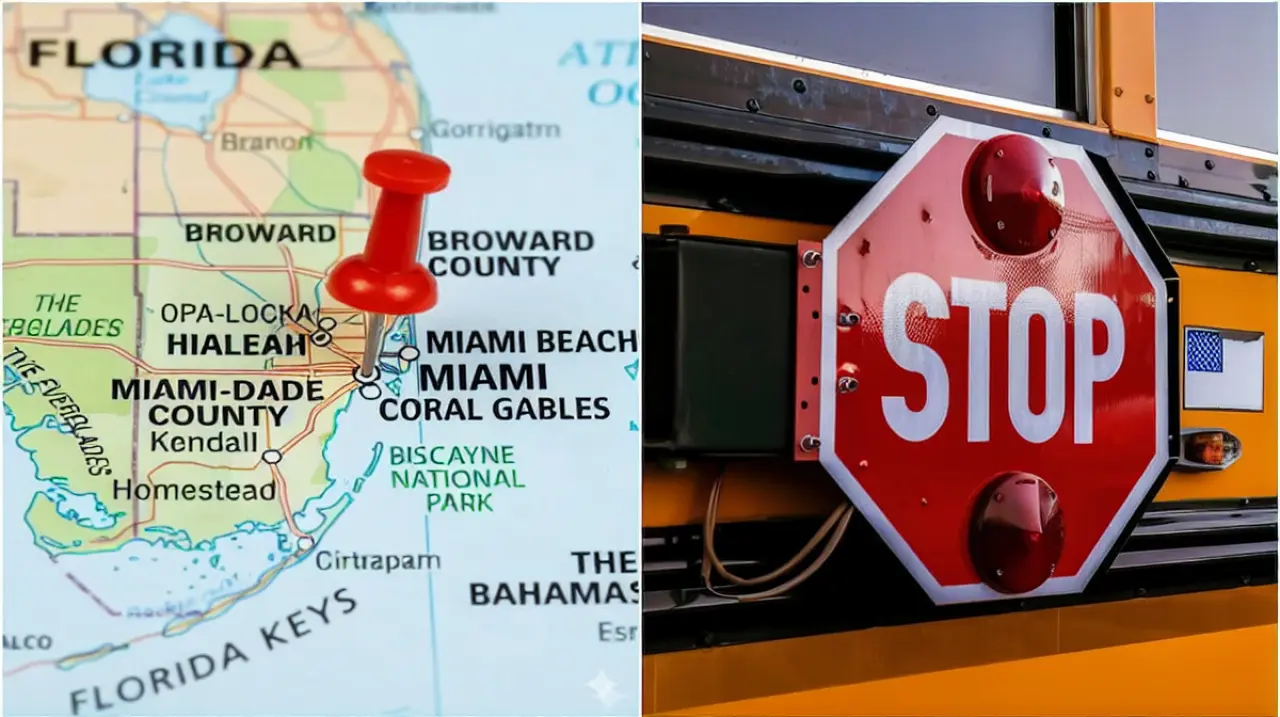 Florida: Broward suma cámaras con IA en autobuses escolares para multar a conductores imprudentes