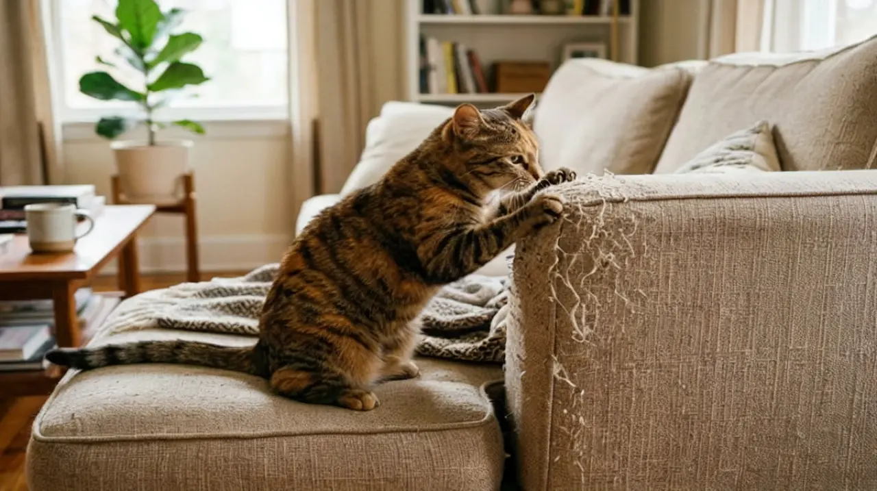 Por qué rascar no es un mal hábito en los gatos y cómo evitar daños en casa