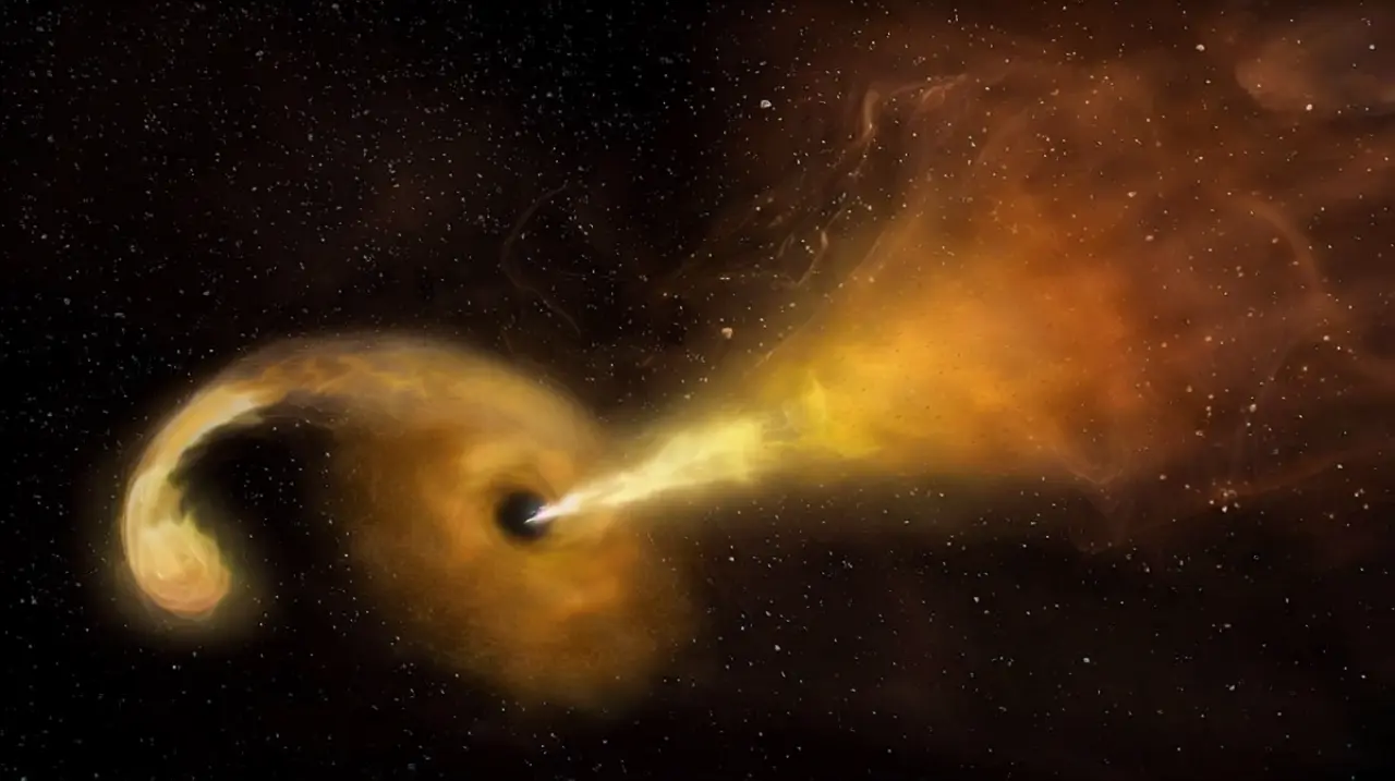 La NASA muestra el destello de un agujero negro errante al devorar una estrella