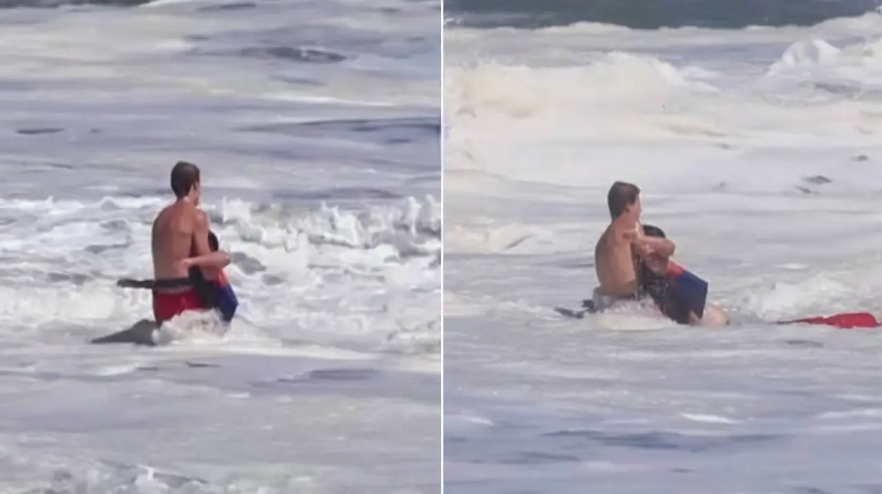 Un guardavidas de 16 años se lanzó al mar para salvar a un niño arrastrado por el oleaje en California