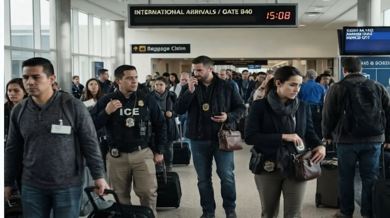 ICE amplía operativos migratorios en aeropuertos de Estados Unidos