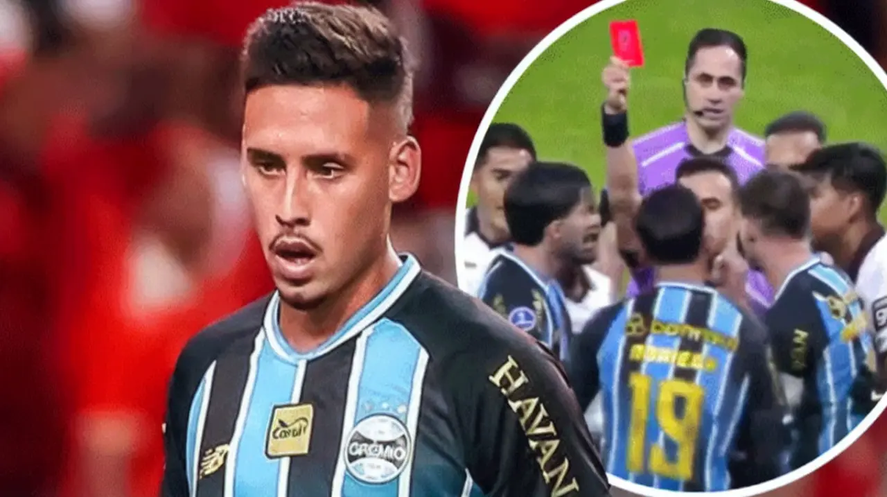 Erick Noriega fue expulsado en la eliminación de Gremio ante Bolívar