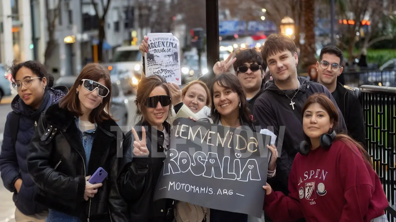 Rosalía llegó a Buenos Aires con fuerte operativo de seguridad y fanáticos en la puerta del hotel