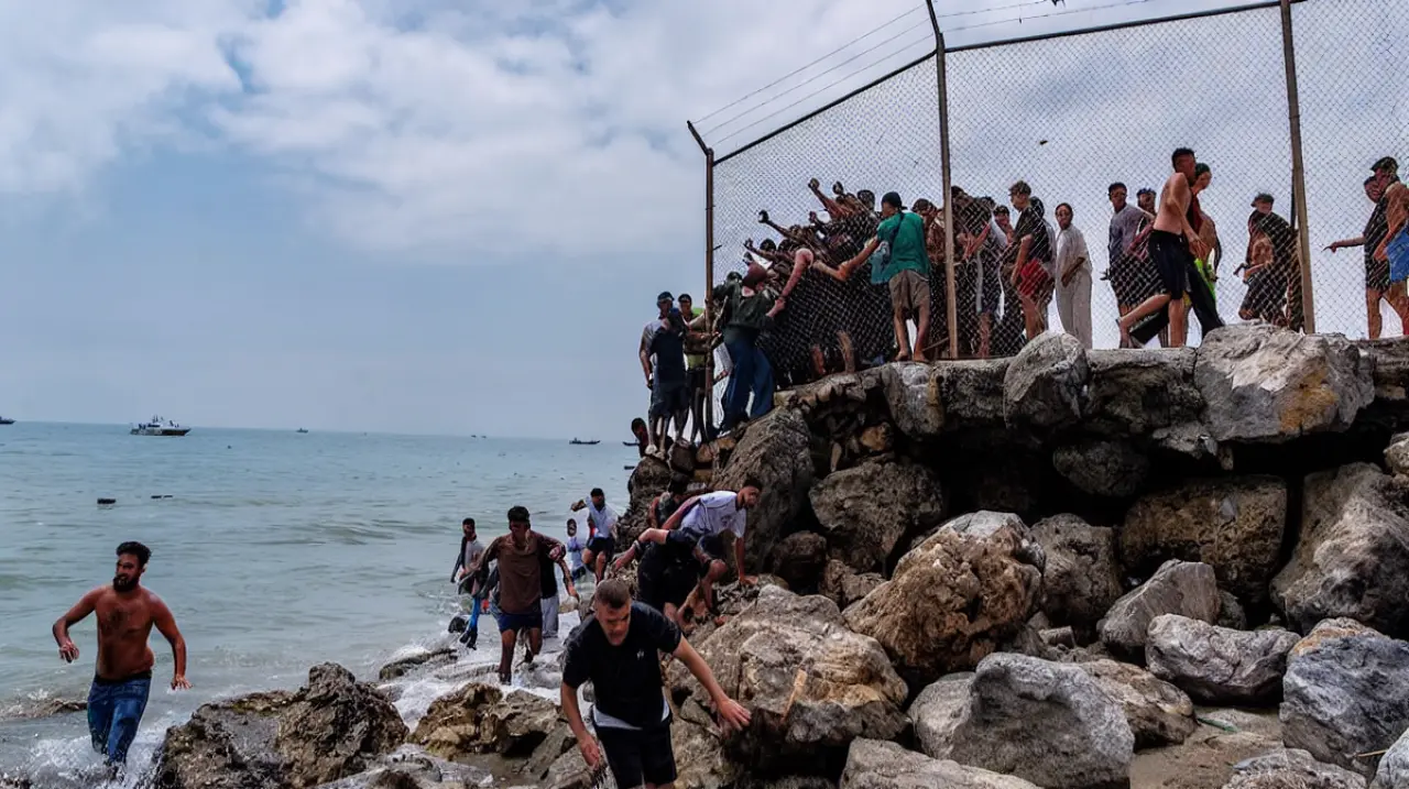 Ceuta, bajo presión por la llegada masiva de migrantes