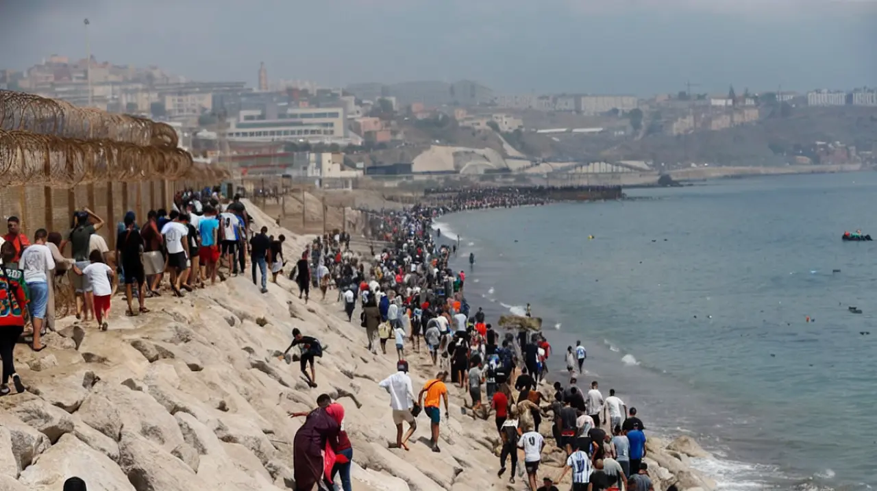 Ceuta sigue recibiendo llegadas desde Marruecos mientras se refuerza el control y se prepara la repatriación