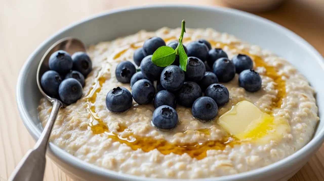 Porridge de avena y arándanos: una receta rápida, cremosa y rendidora