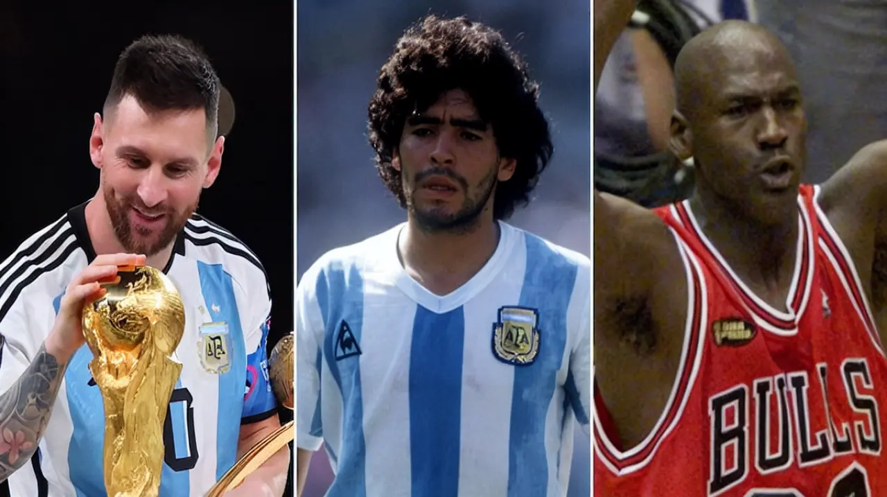 Jordan, Maradona y Messi: tres leyendas unidas por la admiración y una cuenta pendiente