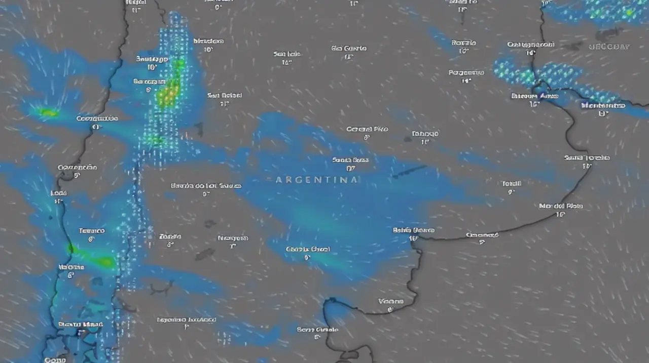 Alertas por nevadas, tormentas, lluvias y vientos en ocho provincias para este lunes