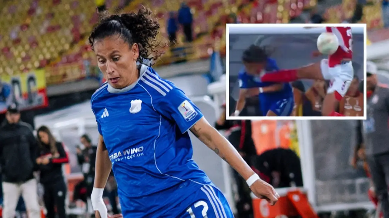 Polémica por la amarilla a Marcano en el clásico femenino entre Millonarios y Santa Fe