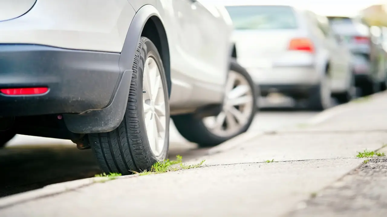 Por qué conviene no dejar las ruedas giradas al estacionar