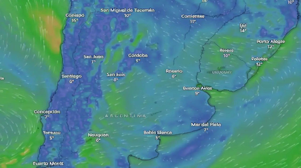 Alerta naranja y amarilla por frío extremo, nevadas y vientos en varias provincias para este miércoles 12 de agosto