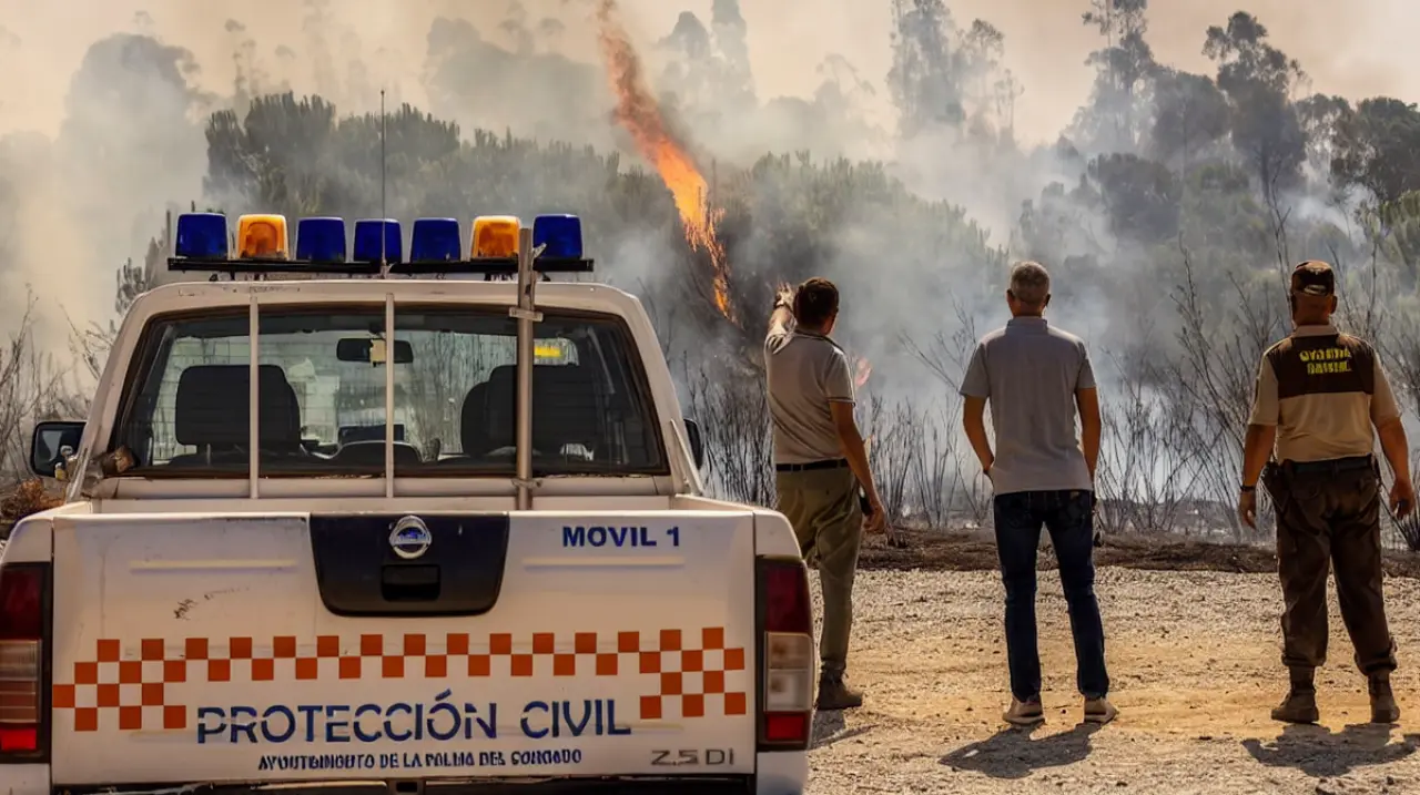 El incendio de Niebla pierde intensidad tras superar las 31.000 hectáreas, con 718 evacuados y 11 carreteras cerradas