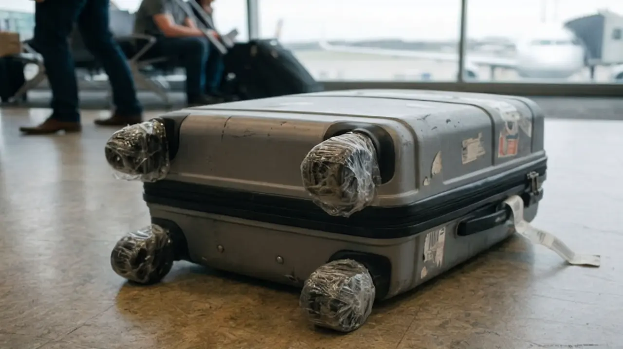 Por qué conviene proteger con cinta las ruedas de la valija antes de viajar