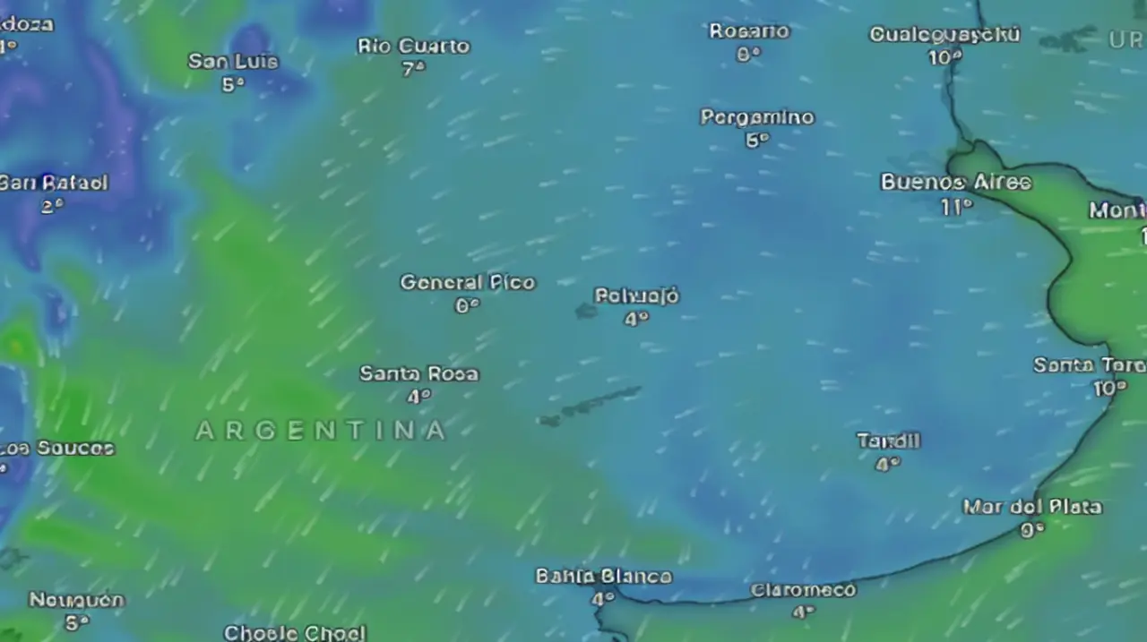 Alerta amarilla por frío extremo, nevadas, vientos y tormentas en varias provincias para este viernes
