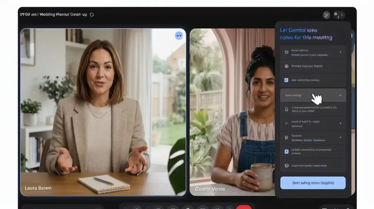 Google Meet suma una función para tomar notas en reuniones presenciales