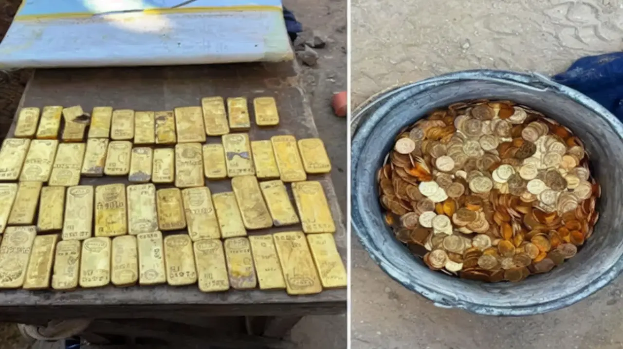 Hallan lingotes y monedas de oro por US$10,4 millones en una casa en Bélgica
