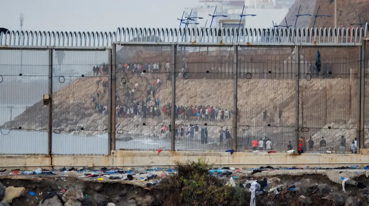 Ceuta refuerza su blindaje ante una posible nueva entrada masiva de migrantes desde Marruecos