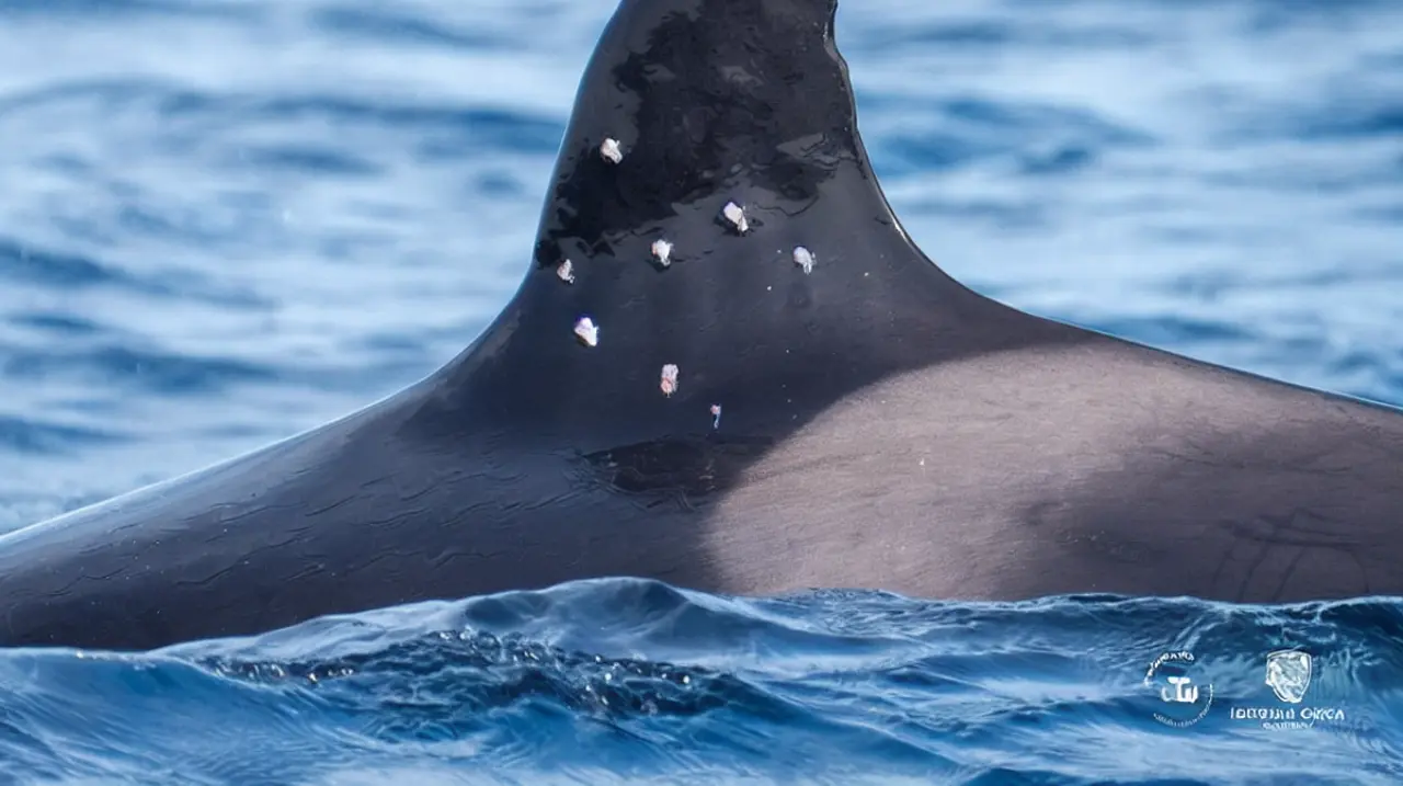 Toñi, la orca más longeva del Estrecho, aparece con heridas compatibles con perdigones
