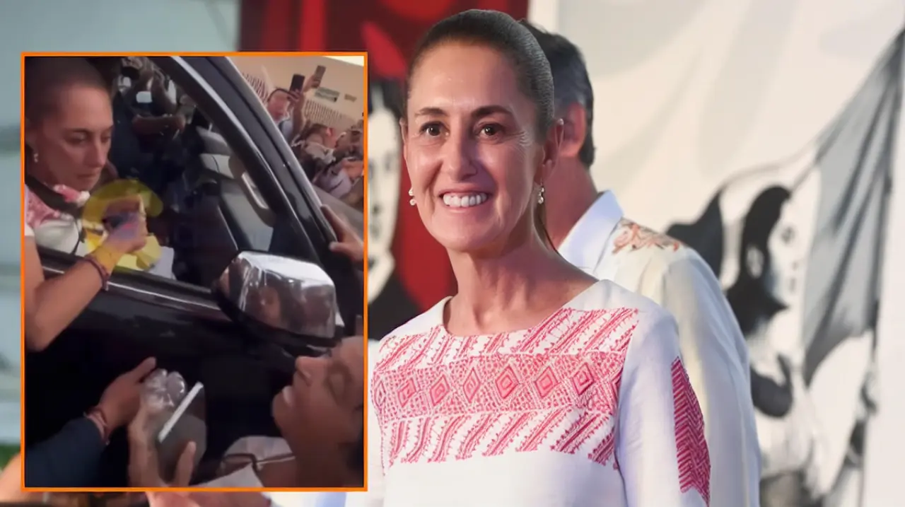 Interrumpen a Sheinbaum en Tamaulipas con reclamo por un terreno