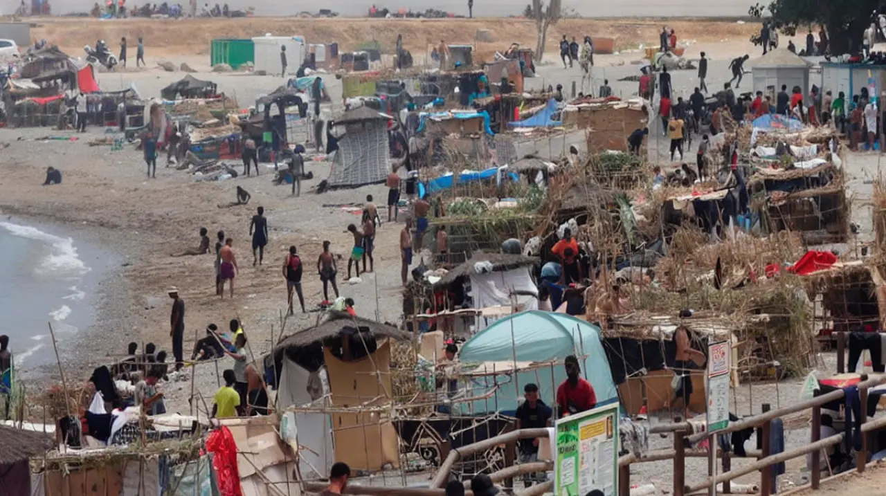 El asentamiento de Trampolín crece en Ceuta mientras unos 1.500 migrantes esperan una respuesta