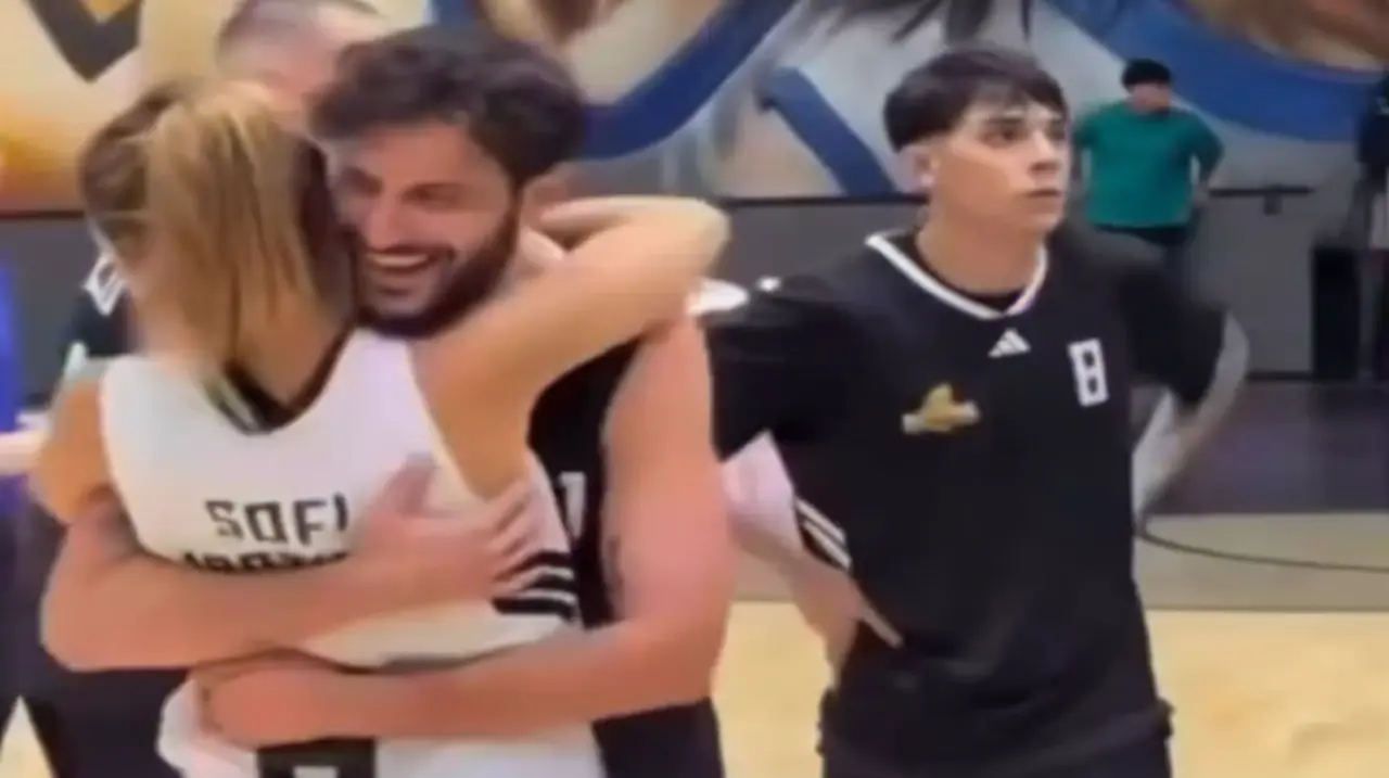 Sofi Martínez y Diego Leuco se reencontraron en un evento deportivo y hubo risas, charla y abrazo