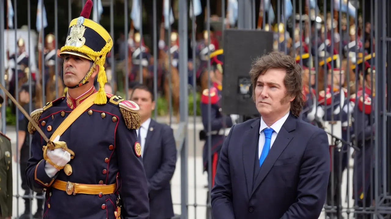 Milei vuelve a la agenda pública con un acto por San Martín en Plaza San Martín