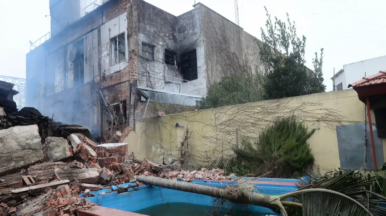 Apagón en La Plata tras un incendio en Tolosa: una casa se derrumbó por la explosión
