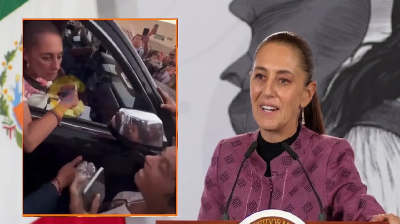 Sheinbaum relata el momento en que una mujer golpeó su camioneta en Tamaulipas