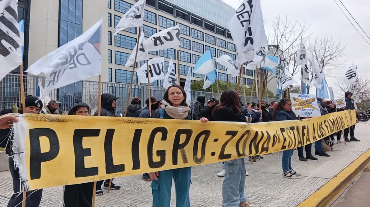 Libres del Sur protestó frente a Mercado Libre por las tasas de sus préstamos