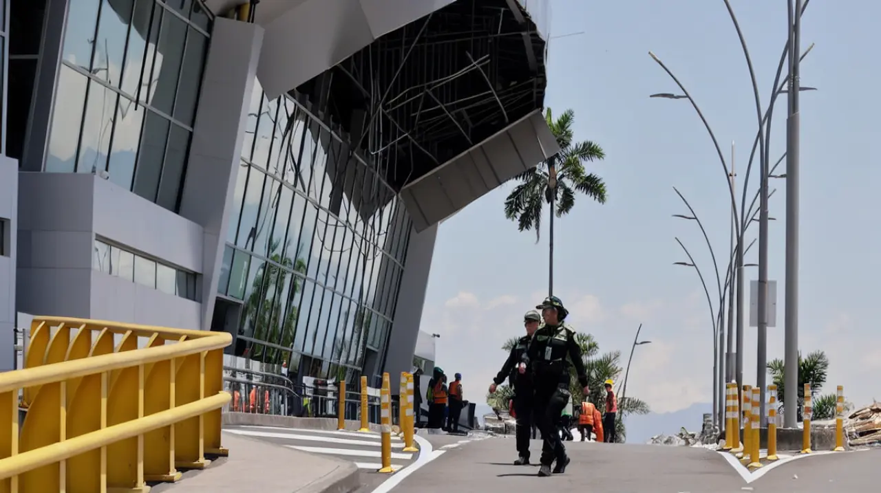 Tres aeropuertos siguen cerrados en Colombia tras el sismo del 10 de agosto