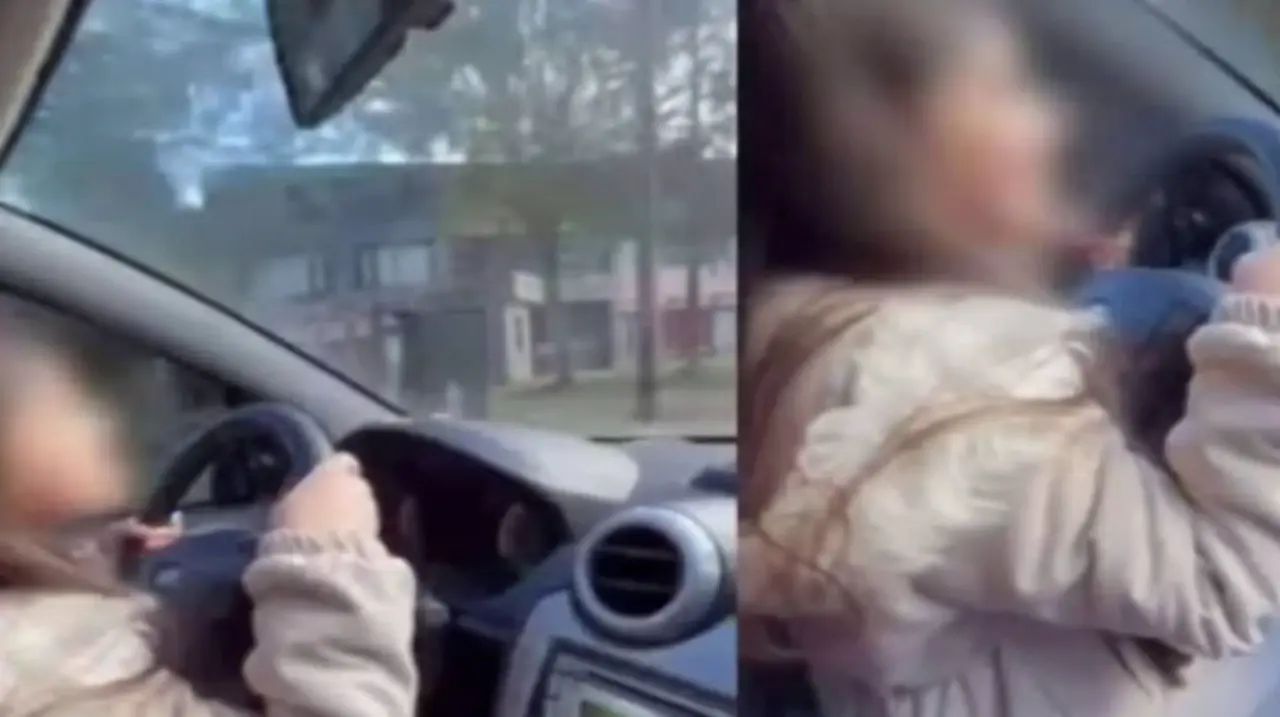 Filmó a su hija de 9 años al volante y generó repudio en Lago Puelo