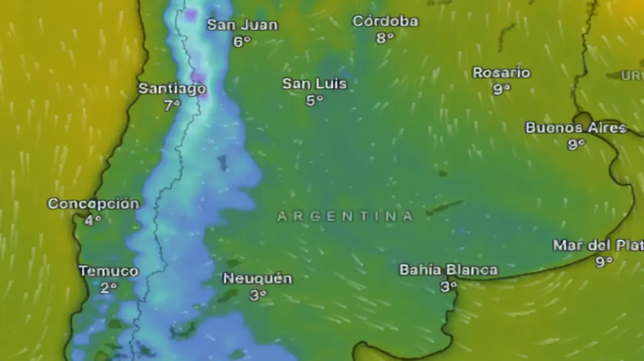 Alertas por tormentas, vientos, nevadas, Zonda y frío extremo: qué provincias están afectadas este martes