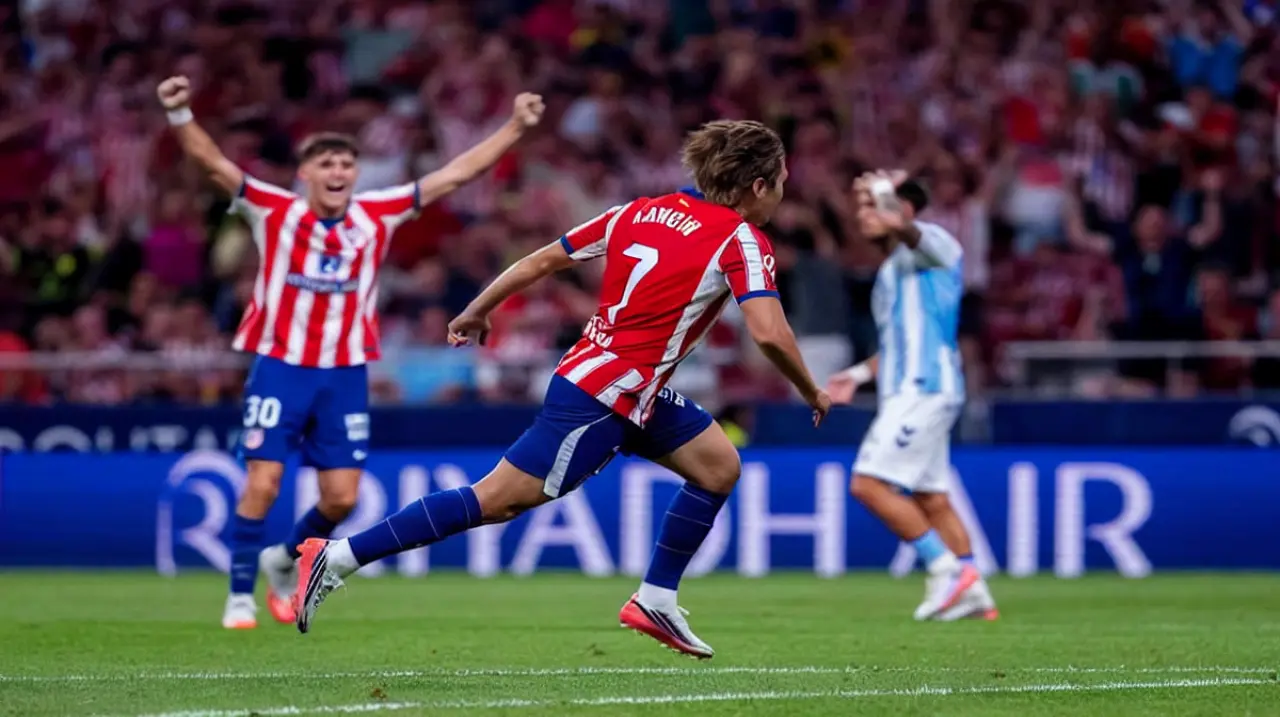 Atlético de Madrid debutó con dos golazos y venció 2-0 a Málaga