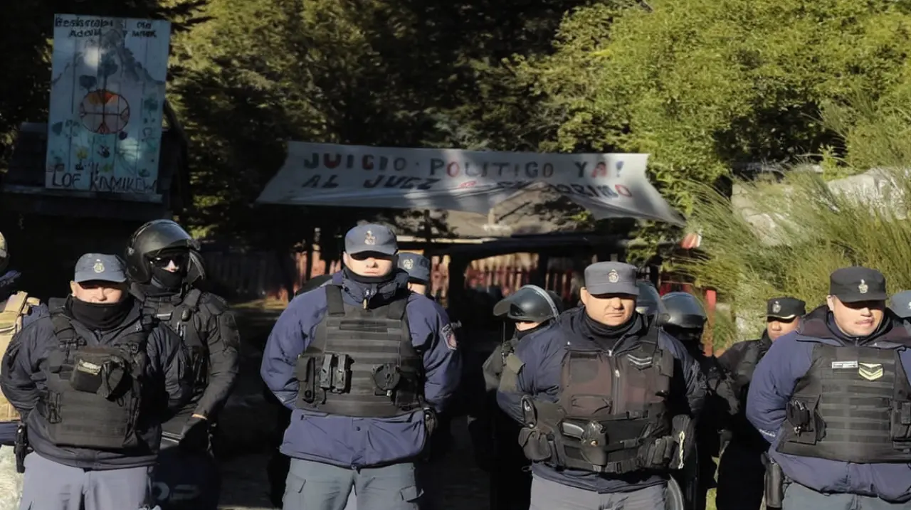 Desalojan parcialmente a comunidades mapuche en Villa La Angostura en un conflicto por tierras que sigue en la Justicia