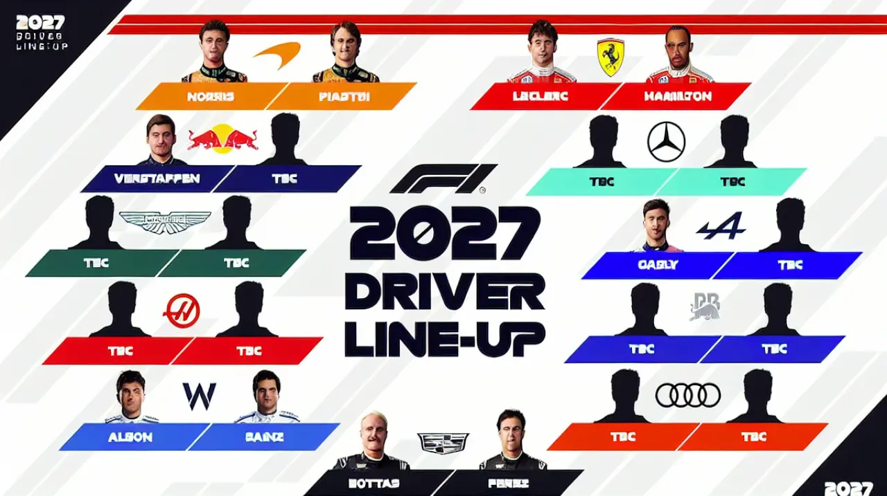 La F1 actualizó su mapa de pilotos para 2027 y quedaron ocho butacas por definir
