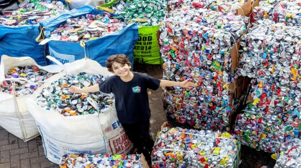 A los 13 años, recicla latas, reúne miles de dólares y financia ayuda comunitaria