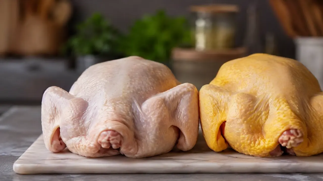 Pollo de piel blanca o amarilla: qué cambia realmente y cuál conviene elegir