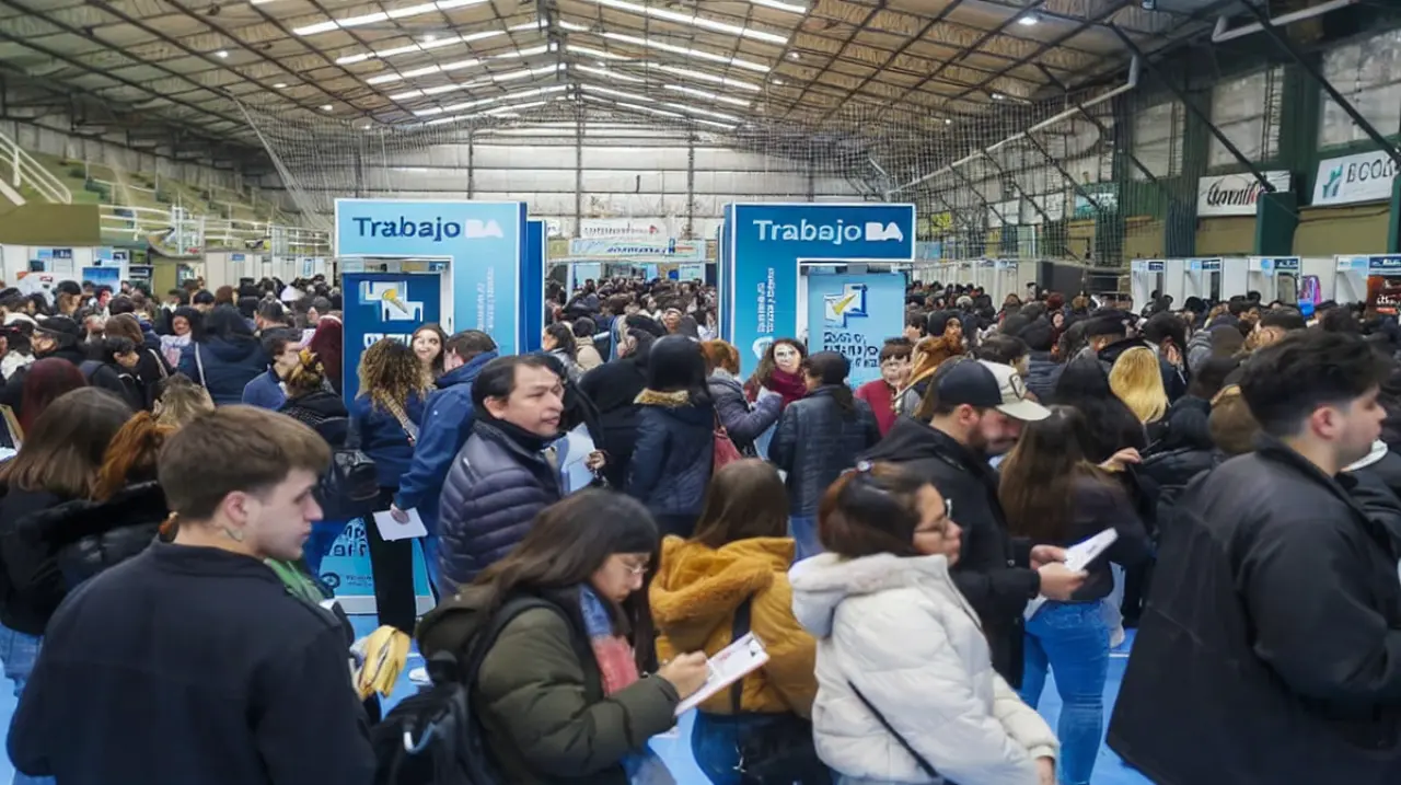 Feria de empleo en Caballito: 3498 personas buscaron trabajo entre 30 empresas