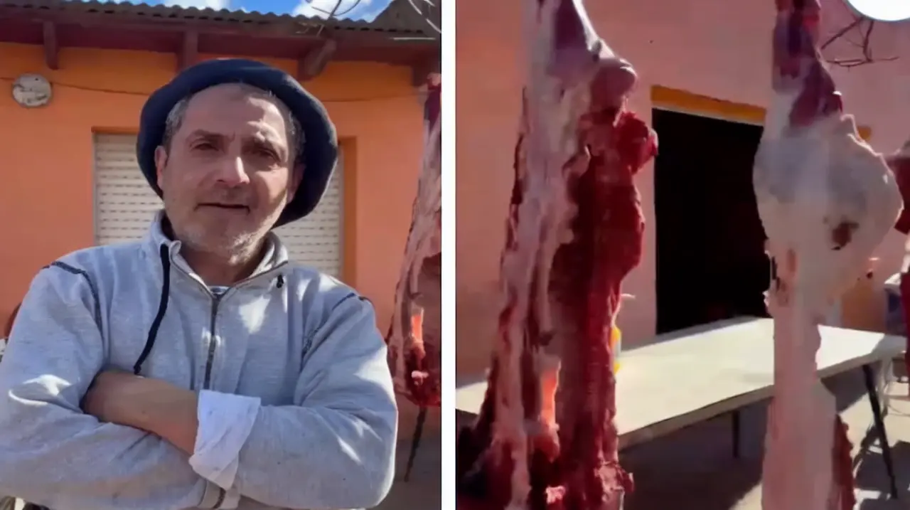 Vecinos alertaron por carne colgada en una casa de Coronel Pringles y el dueño negó una venta ilegal