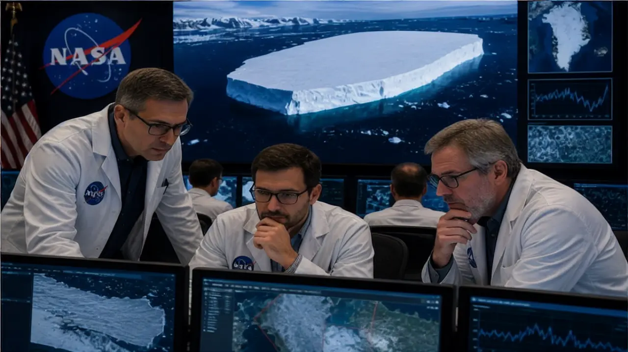 Un iceberg de 17 kilómetros cuadrados avanza desde Groenlandia y llama la atención por su tamaño