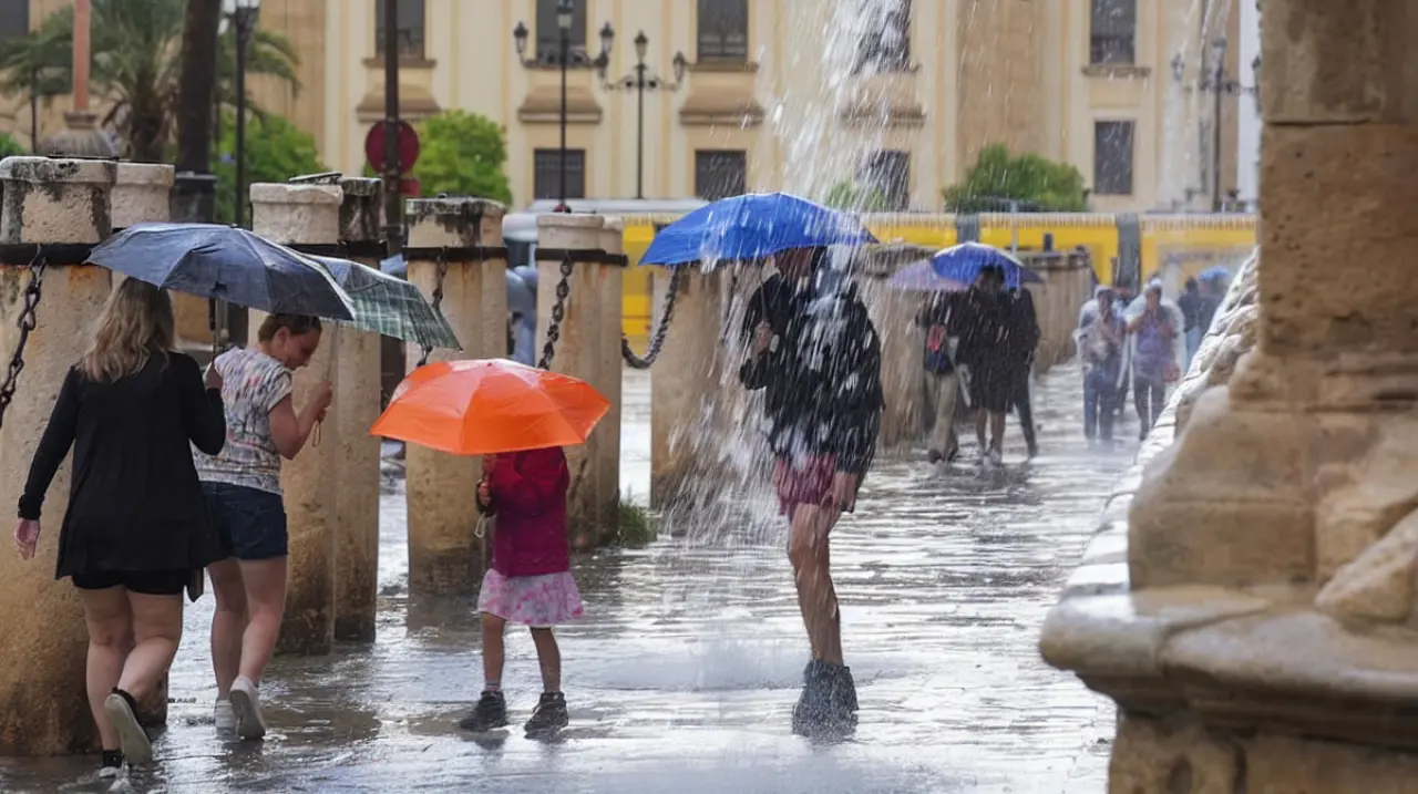 Tormentas, granizo y subidas de temperatura marcan el domingo en el norte y el este