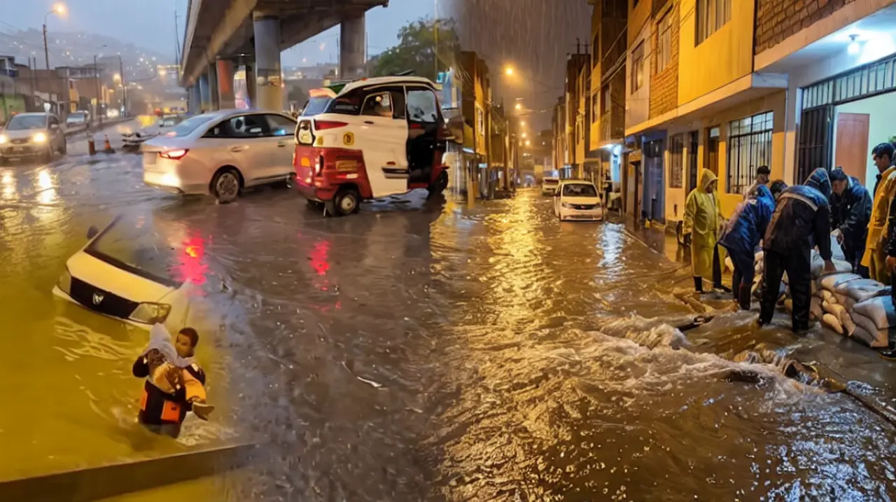 Emergencia en Villa El Salvador y Villa María del Triunfo por aniegos y lloviznas